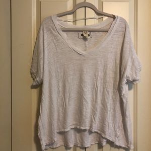 Free People Oversized White Tee